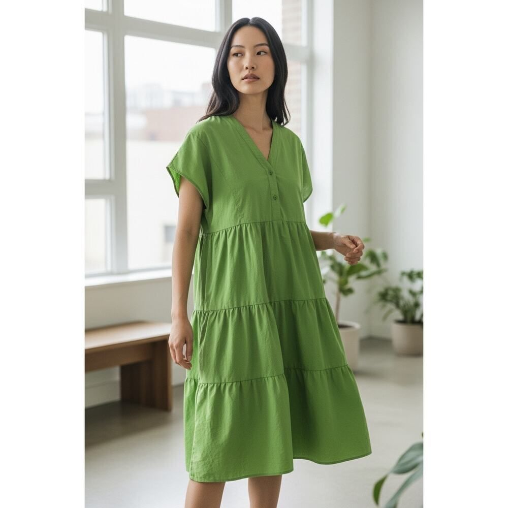 Frances Valentine Breezy Mini Dress, green, size large
